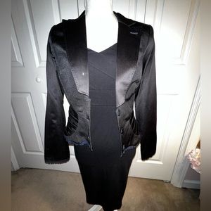 Zac Posen Black Silhouette Suit Jacket. Size Small